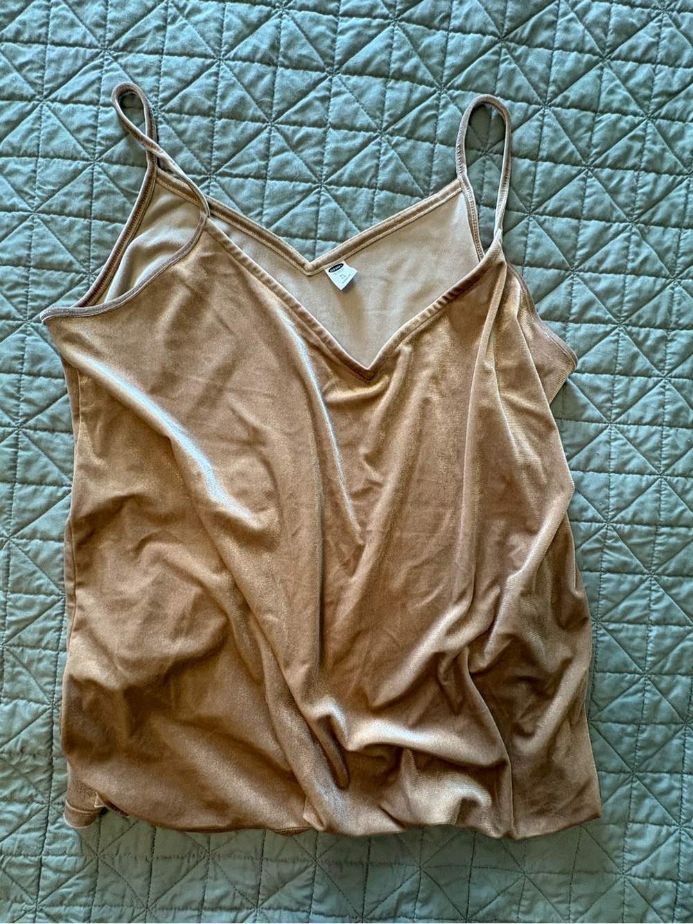 Old Navy velvet V-Neck Cami Tank - Tan
